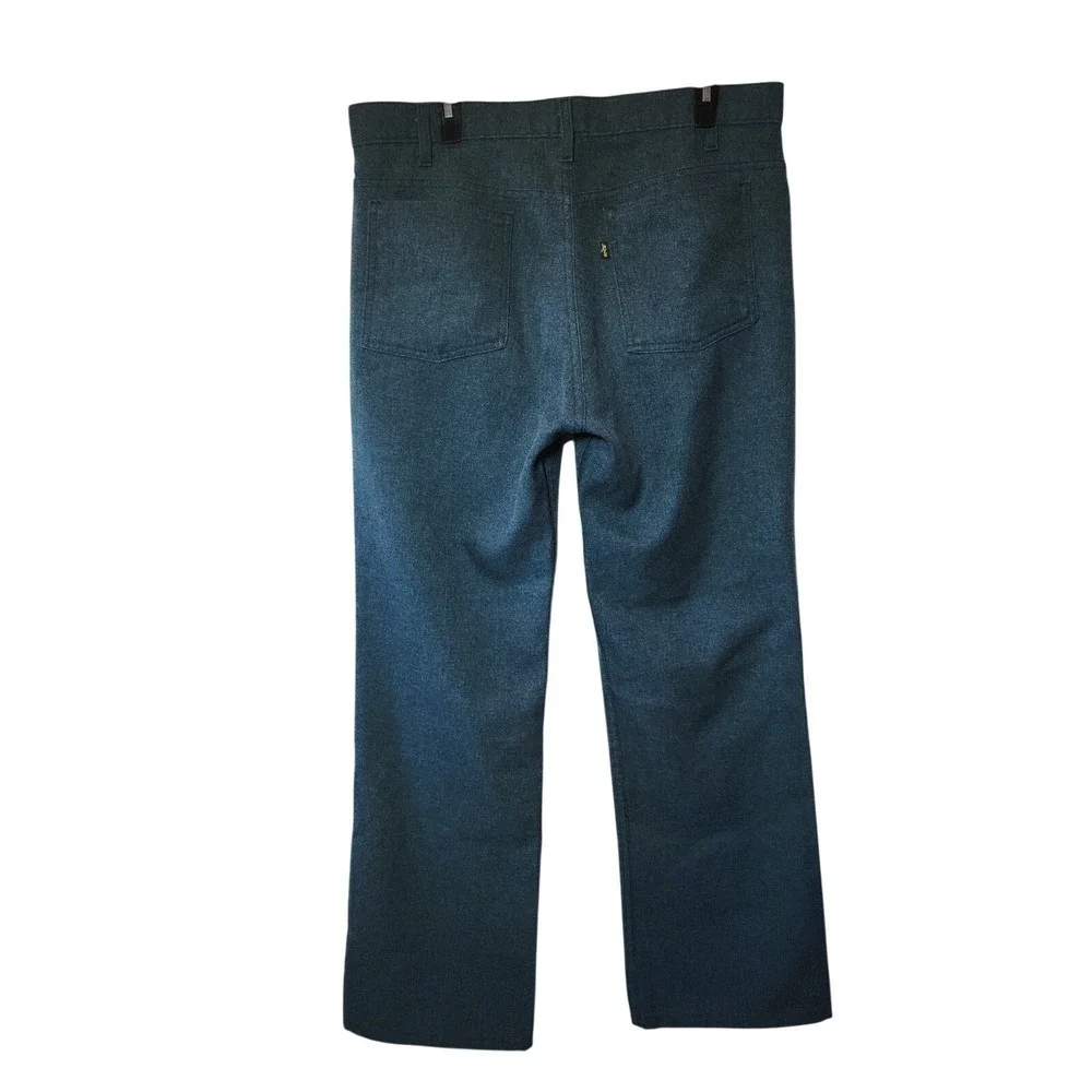 Vintage Levi's Action Slacks Men's 36x32 Blue Dacron Polyester Retro
